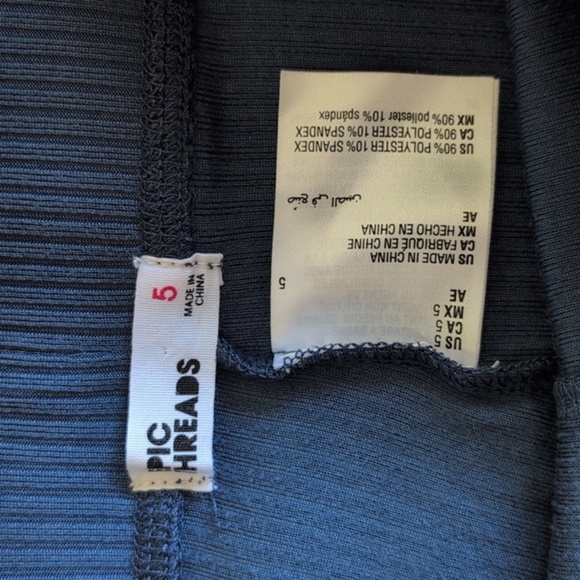 epic threads blue ribbed flare leg lettuce edge leggings size 5 girls - Picture 5 of 5